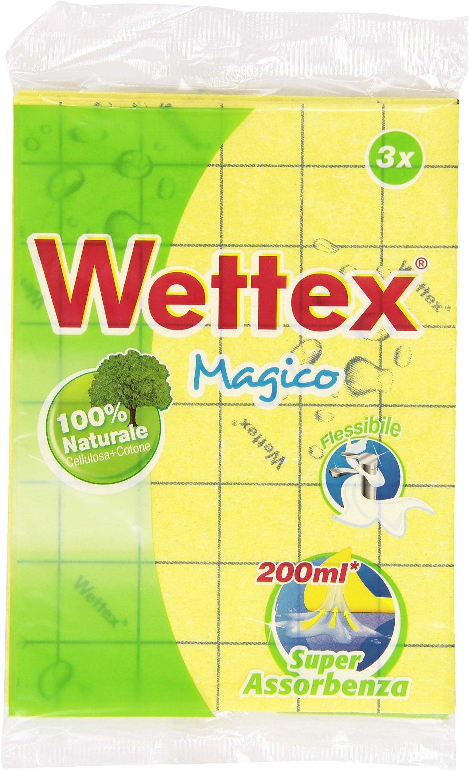 Wettex – Multi-Purpose Cloth, Super Absorbency – Pack of 3