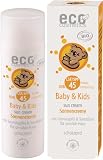 eco cosmetics Baby Sonnencreme LSF45, wasserfest, vegan, ohne Mikroplastik, Naturkosmetik f&uuml;r Gesicht und K&ouml;rper, 1 x 50ml