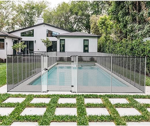 COARBOR Removable Privacy Fence for Inground Above Ground Pools Safety Temporary Privacy Fencing for Backyard Yard Deck Garden Patio 16’x6’