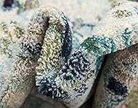 Vista 6 de Unique Loom Chromatic Collection Area Rug - Champagne (2' 7" x 10' Runner, Light Blue/ Blue)