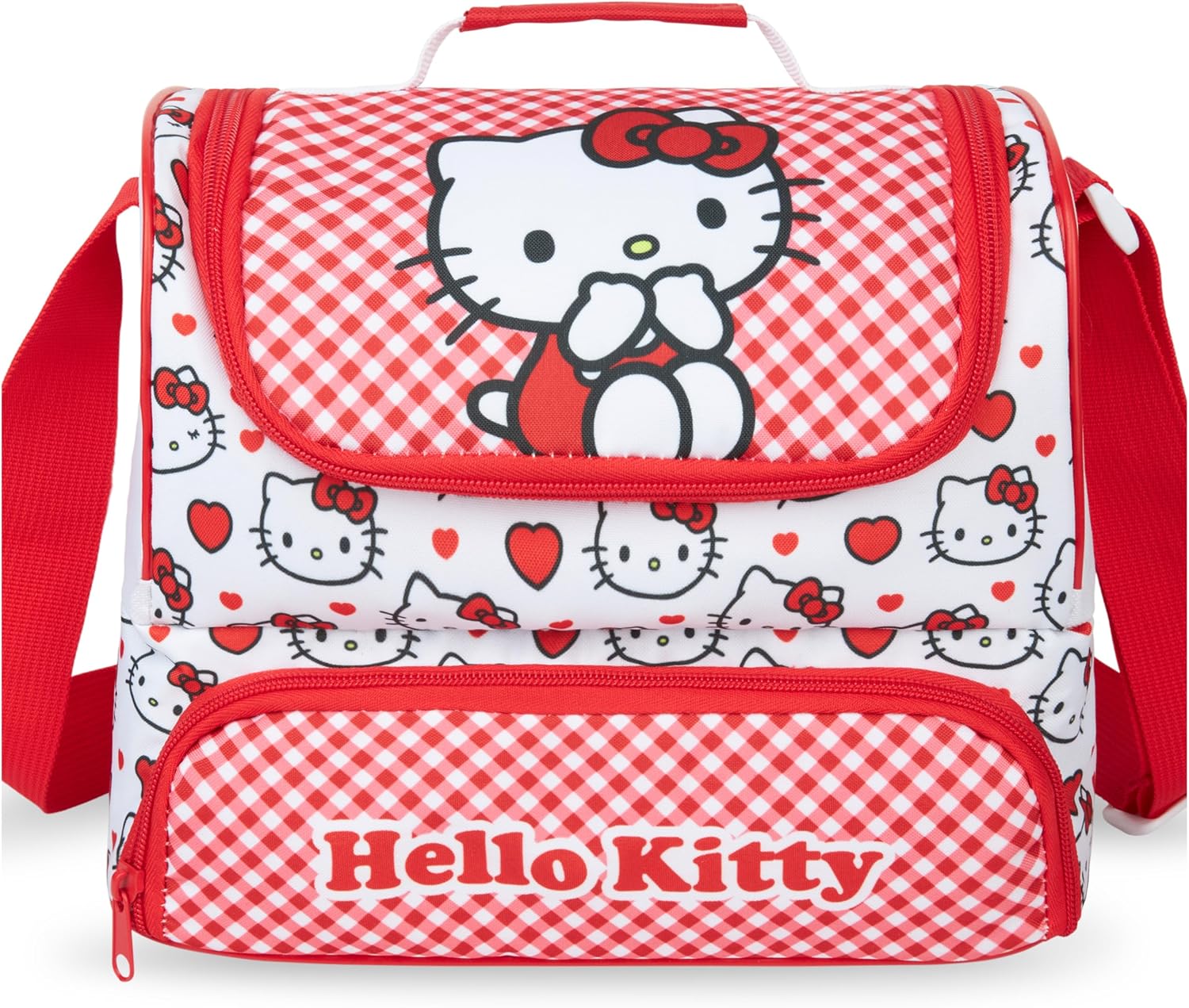 Get Trend Sanrio Cinnamoroll Girls Insulated Lunch Bag for School, Picnic | Dual Compartment Reusable Kids Snack Bag, Adjustable Shoulder Strap & Top Handle, School Supplies, Kawaii Gifts for Girls