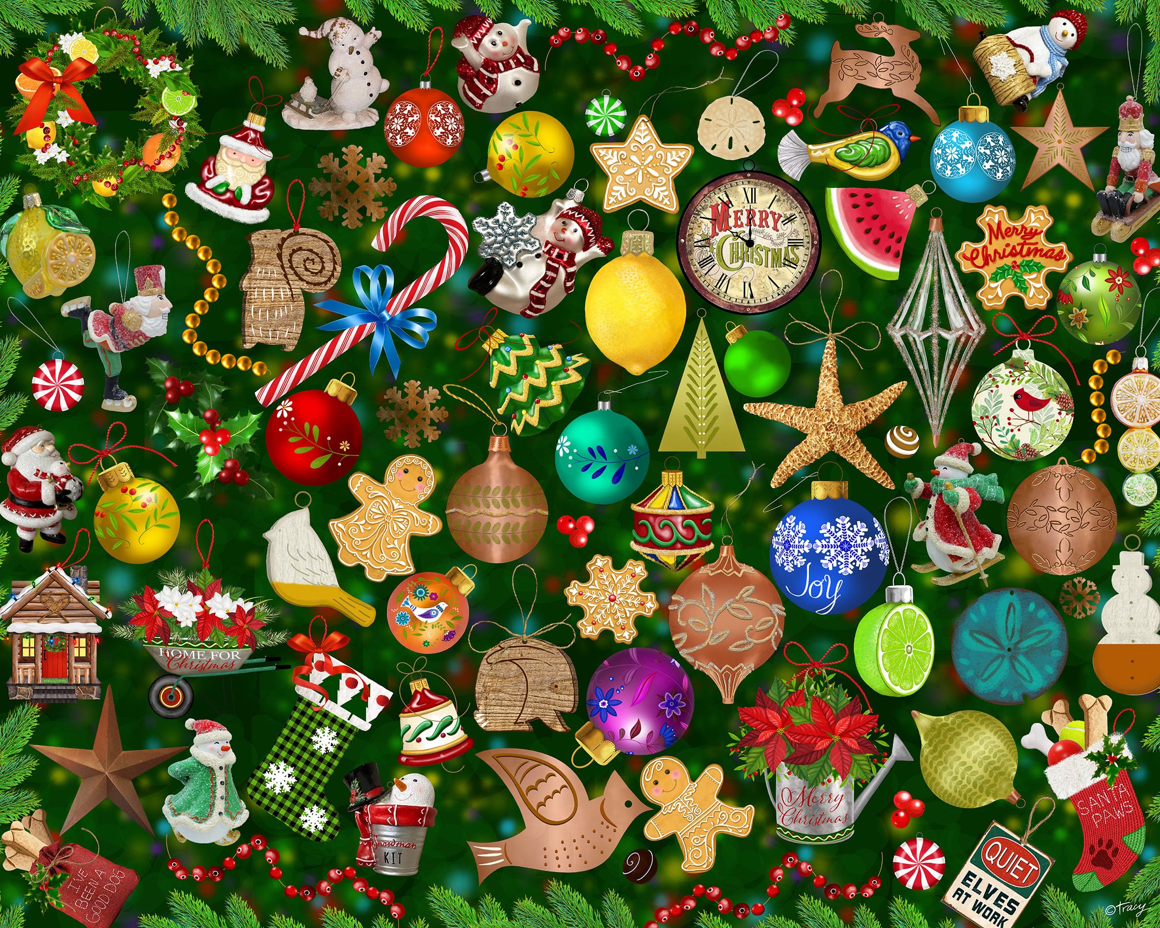 Amazon.com: Ceaco - Tracy Flickinger - Christmas Ornament