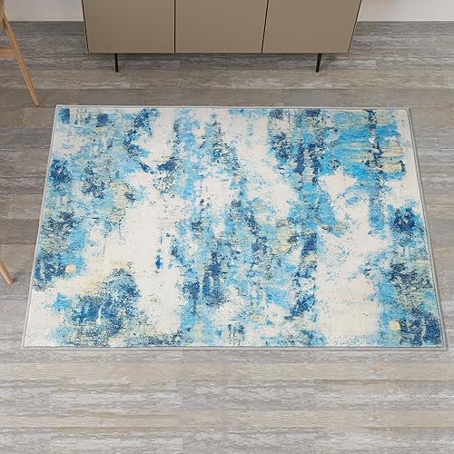 Miniatura 2 de Carvapet Alfombra de entrada de 3 x 5 pies, tapete para interiores, ultra delgado, 36 x 60 pulgadas, alfombras lavables para puerta de entrada,