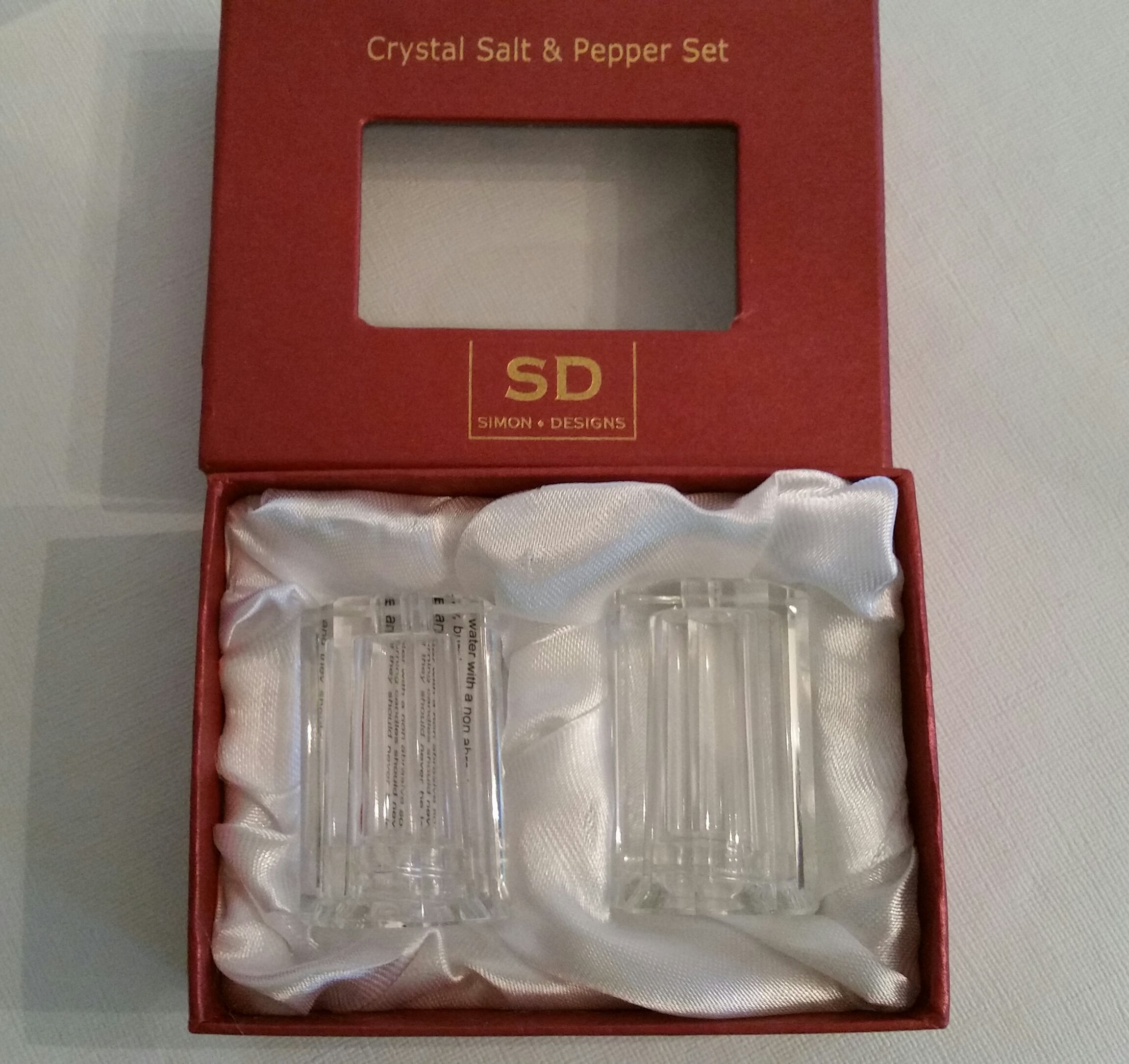 Simon Design Crystal Salt & Pepper Set