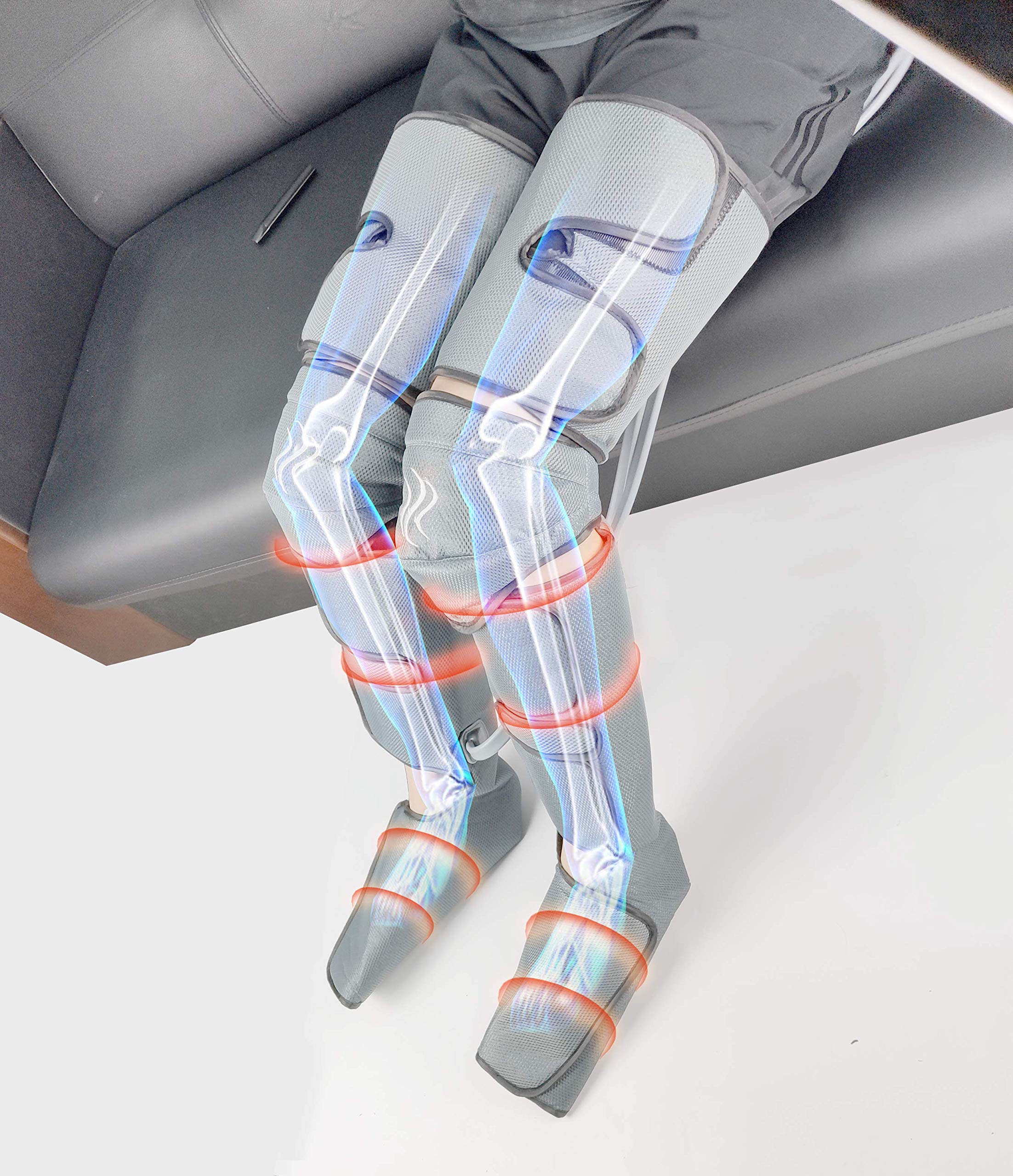 Presoterapia de Piernas, Masajeador de Compresión, Gris Marengo