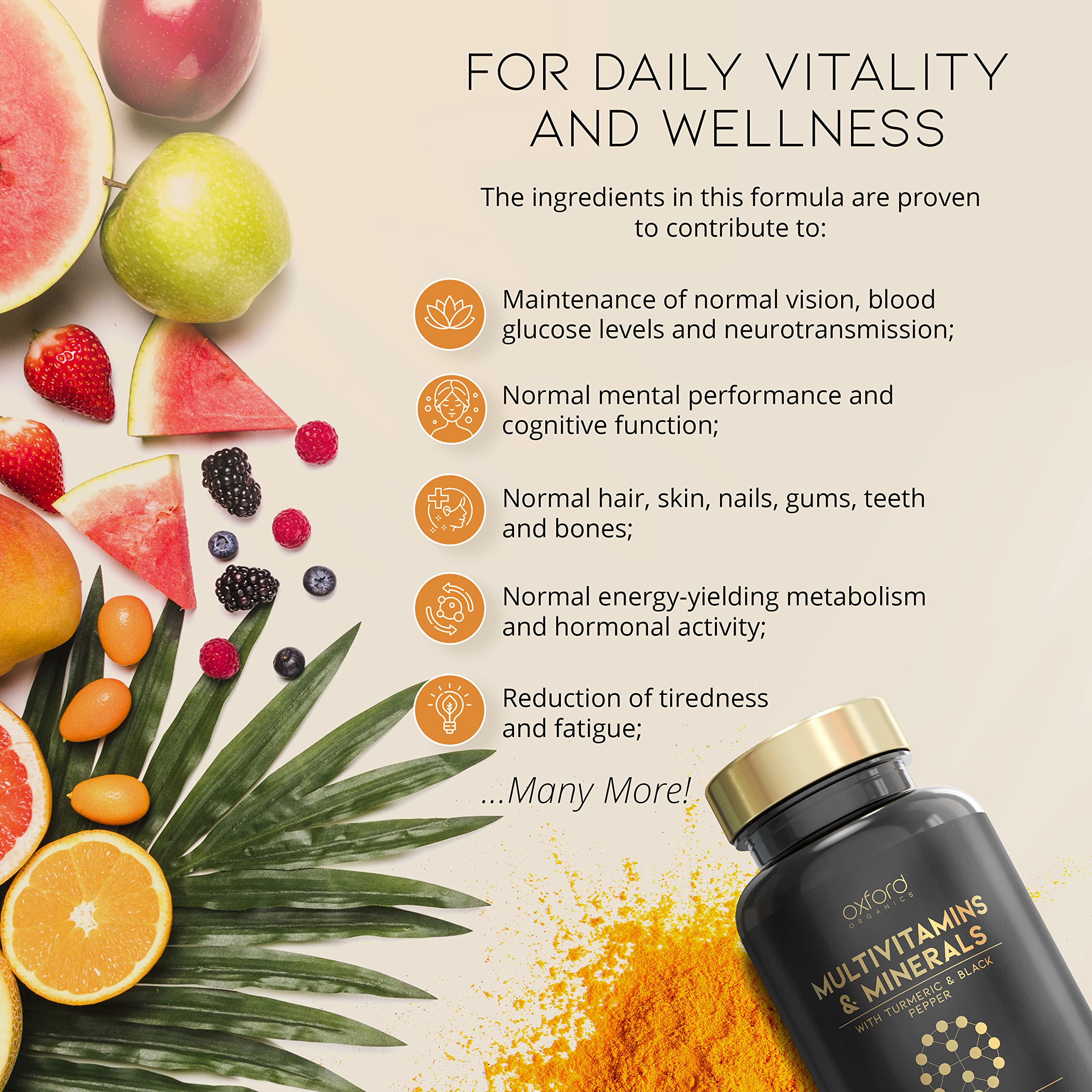 AZ Multivitamins and Minerals boosted with Turmeric 180 Vegan