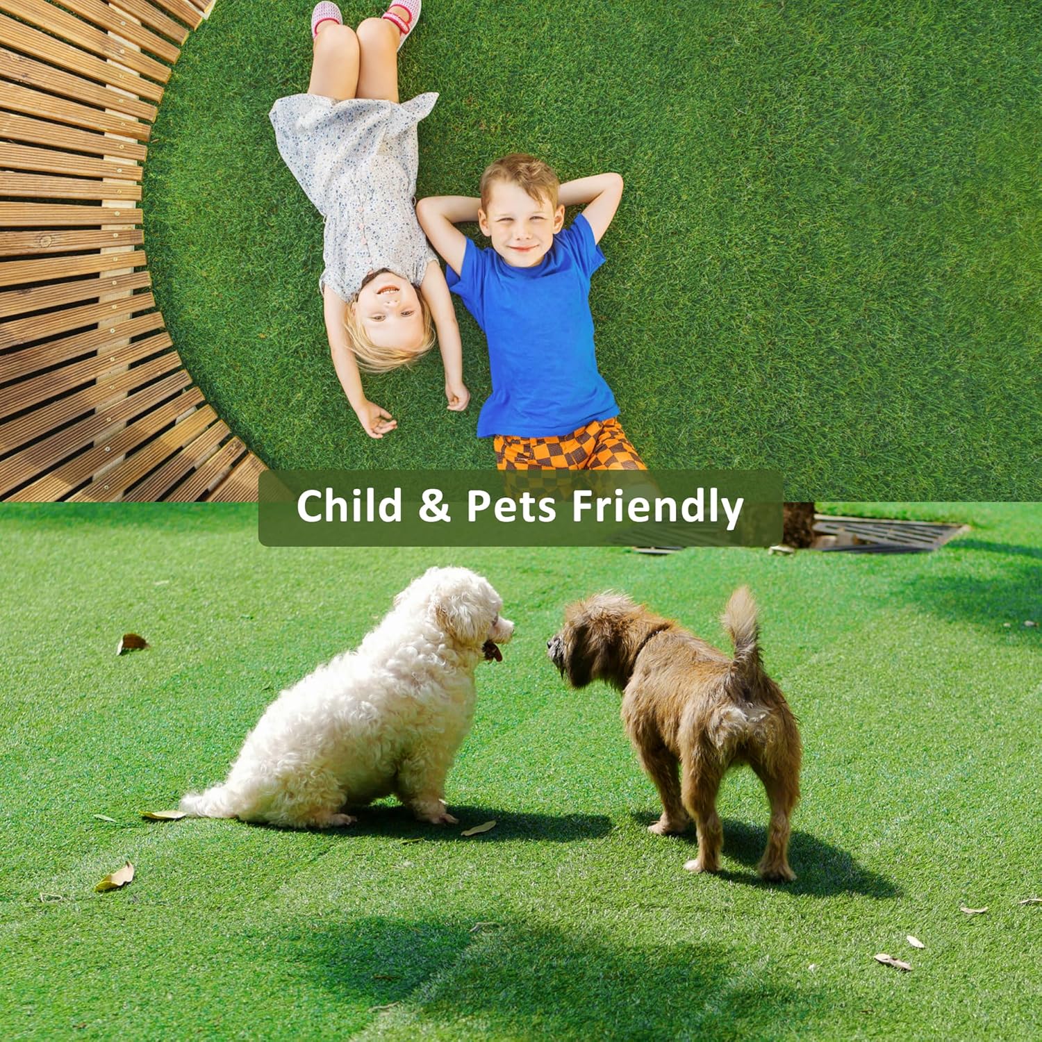 PrimeZone 27 Packs Interlocking Artificial Grass Tiles - 12"x12" Turf Outdoor Indoor Fake Grass Deck Flooring Set for Patio, Balcony, Backyard