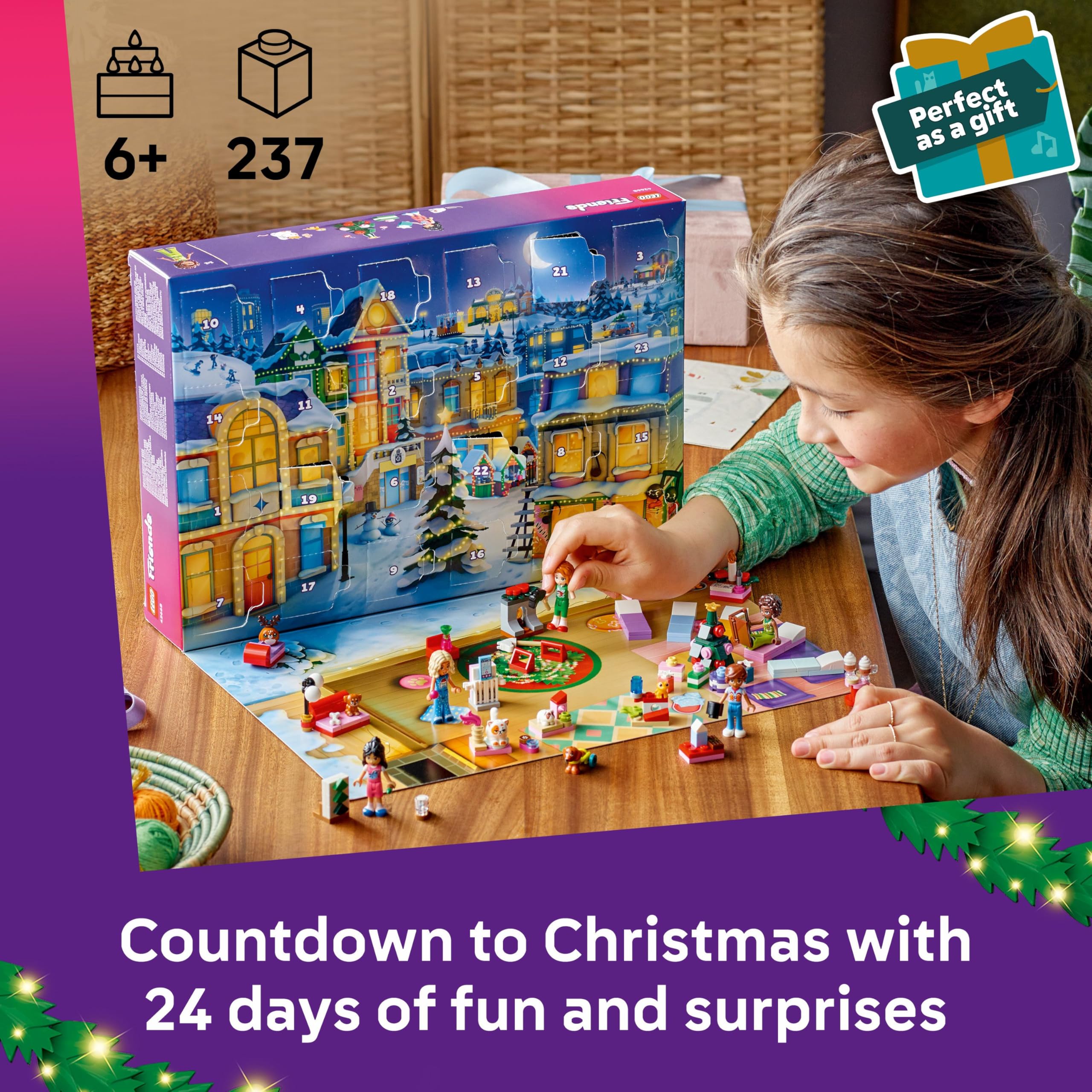 LEGO Friends Advent Calendar 2025 for 6+ Year Old Girls, Christmas Countdown Toys with 24 Surprises incl. 5 Mini Dolls - Image 2