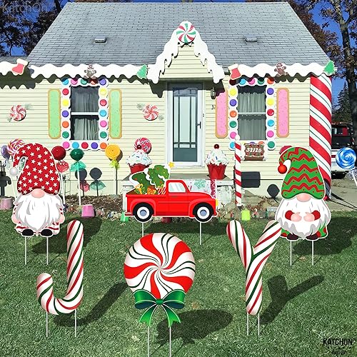 Miniatura 6 de Decoraciones de exterior grandes y de feliz Navidad paquete de 7  Decoraciones de Navidad para exteriores  Decoraciones de Navidad para exteriores