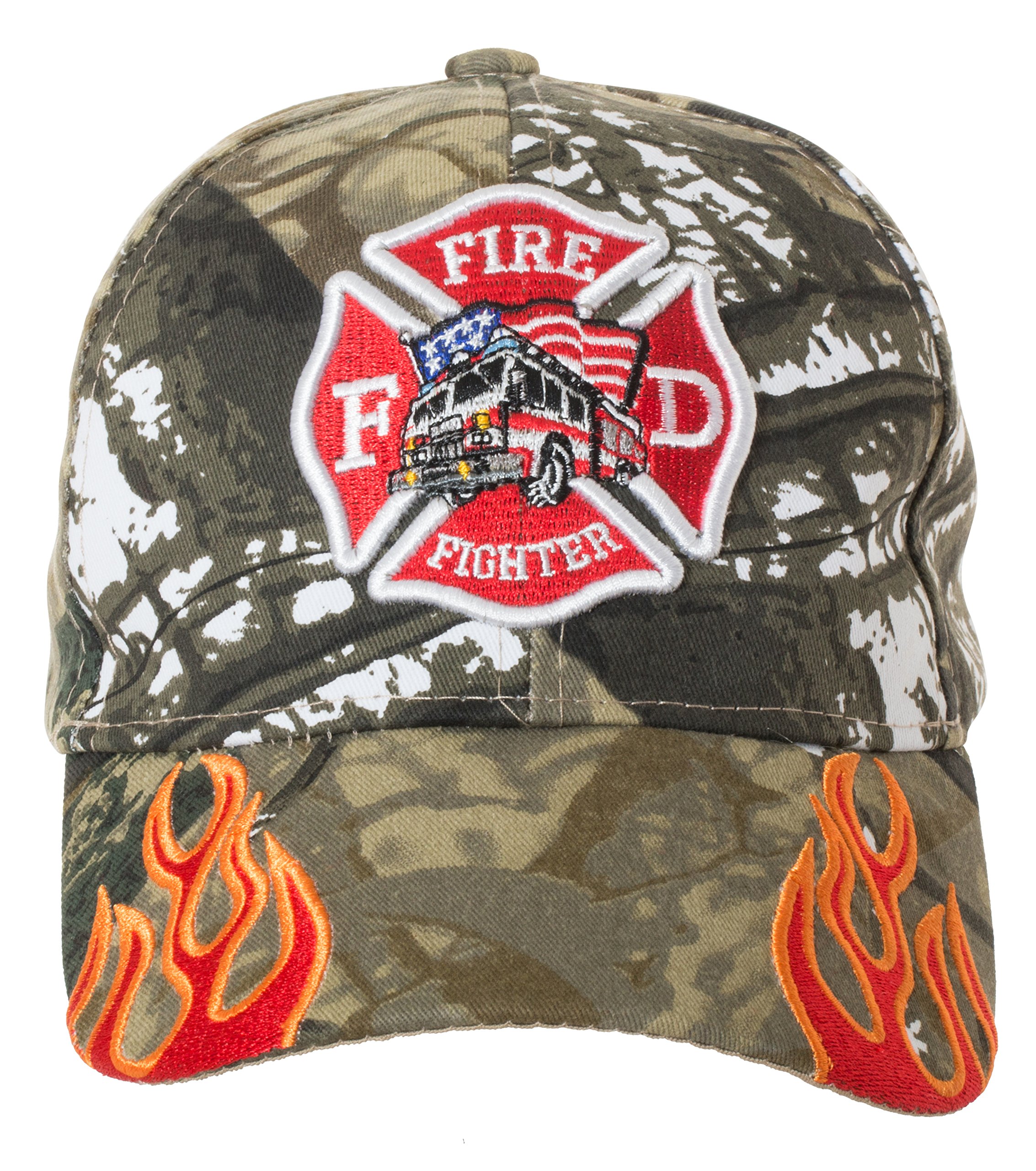 Artisan OwlFire Fighter Fire Department Rescue Flames Baseball Cap Hat