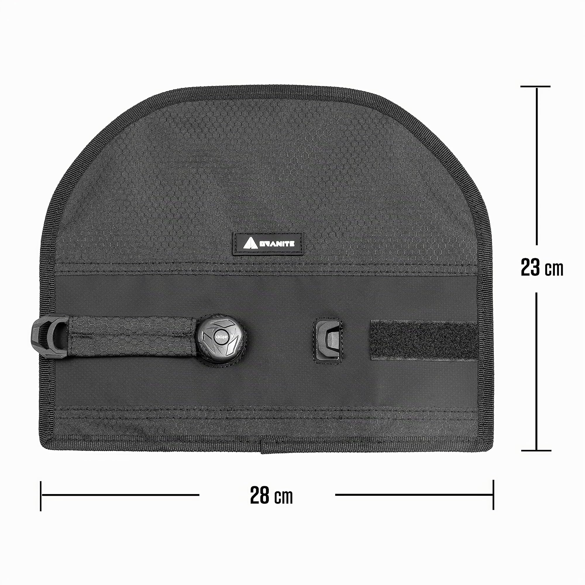 Granite Quiver Borsa Sottosella, Chiusura a Rotella, per Dropper | attacco sottosella a cricchetto, nylon, tre scomparti, tasca con zip, porta camera e attrezzi, 65g, MTB e gravel
