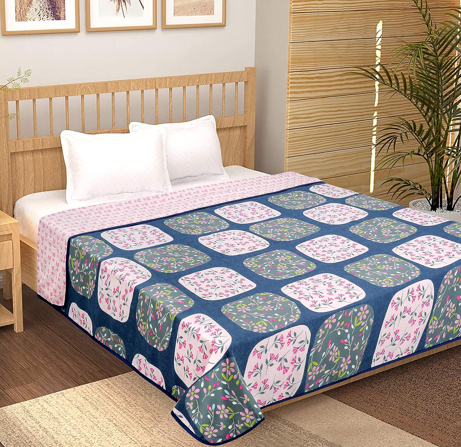 VAS COLLECTION® 120 GSM Premium Cotton Printed Dohar/AC Blanket for