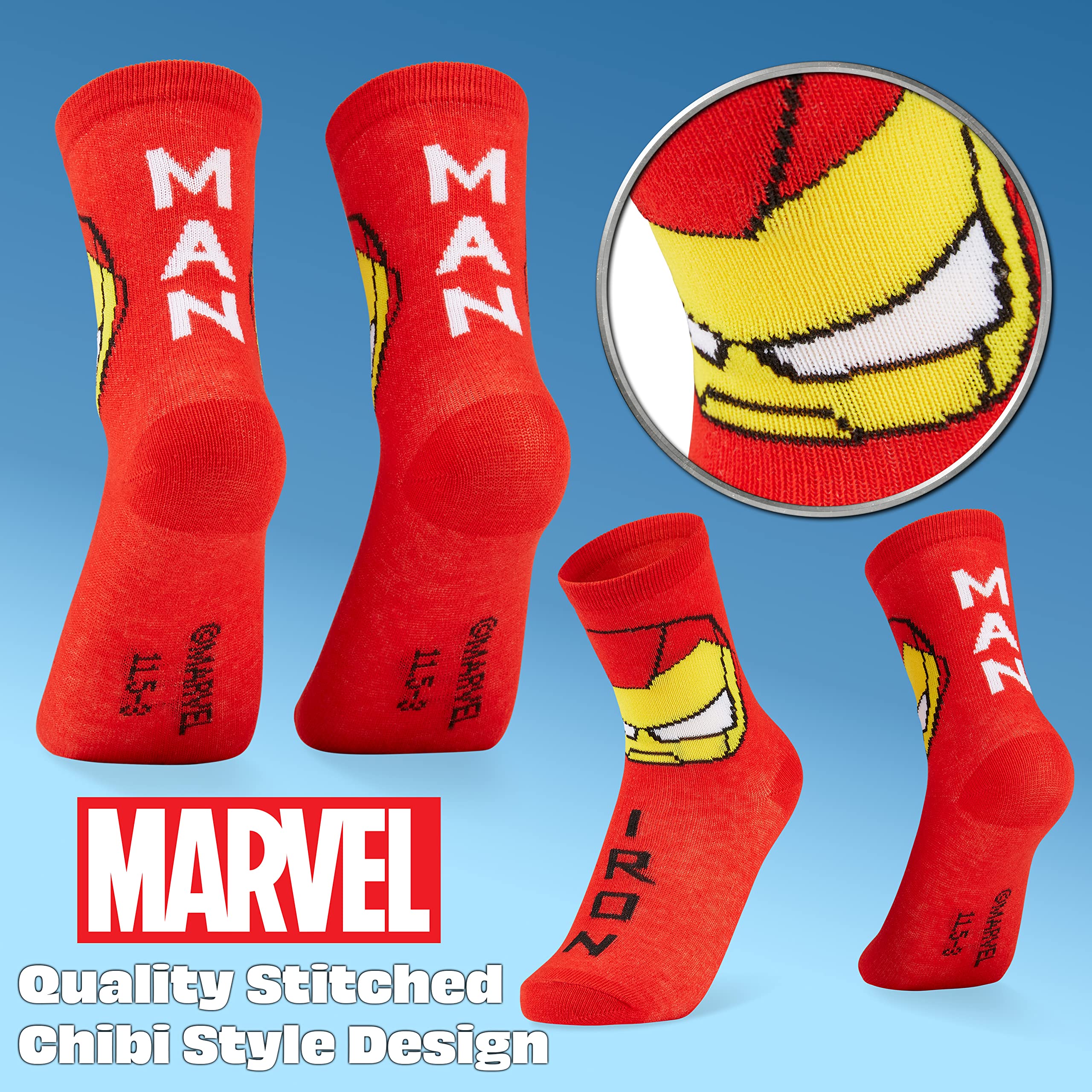 Marvel Skarpetki Boys, wielopak skarpet z superbohaterami Avengers