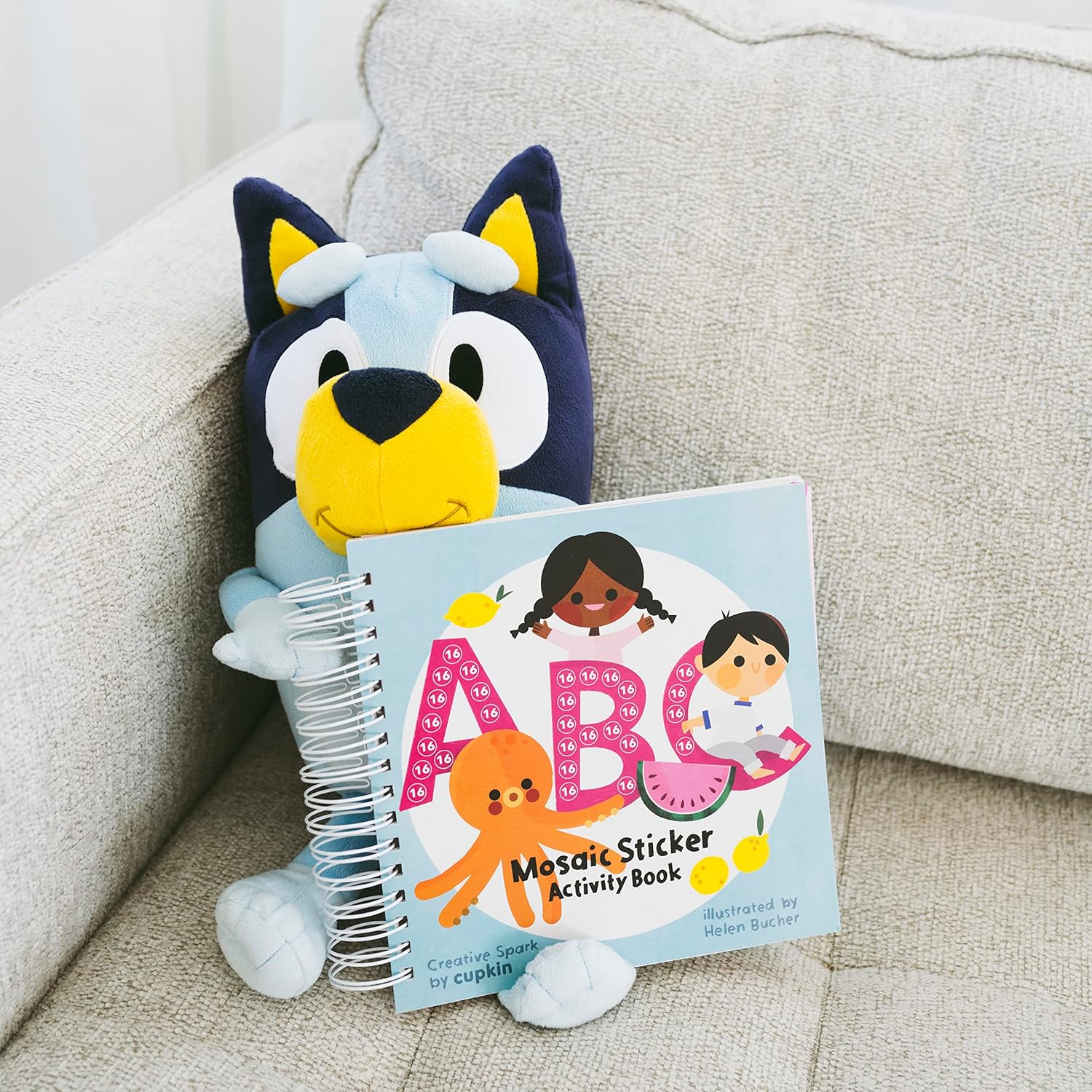 Mosaic Sticker Art 3000+ Kids Craft Kit by Cupkin, Fun Sticker by Number Activity Book, 52 Pages with Jewel & Foam Stickers, ABC Mosaics Art Craft Kit for Boys & Girls, Valentines Gifts for Kids - Image 3