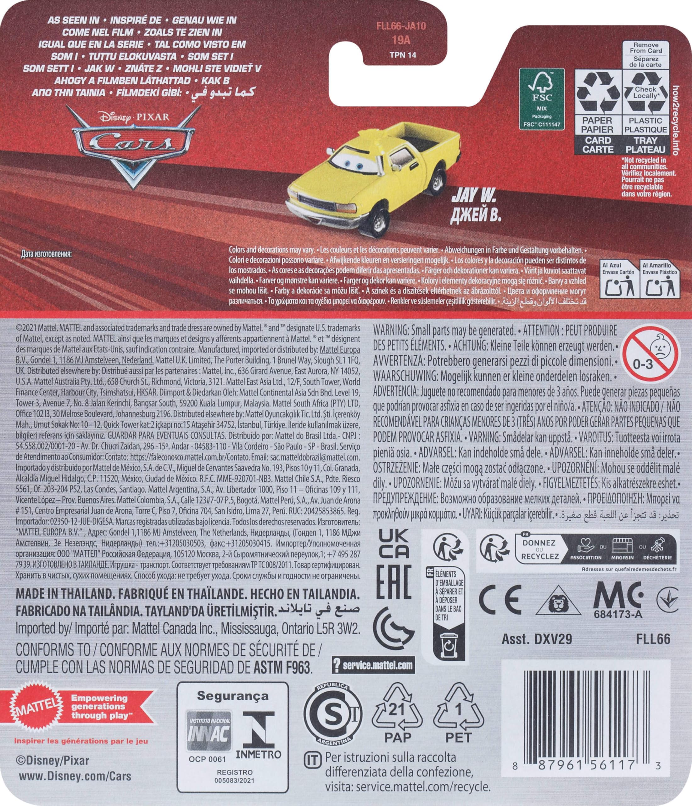 MATTEL Cars DieCast 1:55 – P.T. Flea W1938 DVY13 – Auto Pressofusa Disney/Pixar - 2