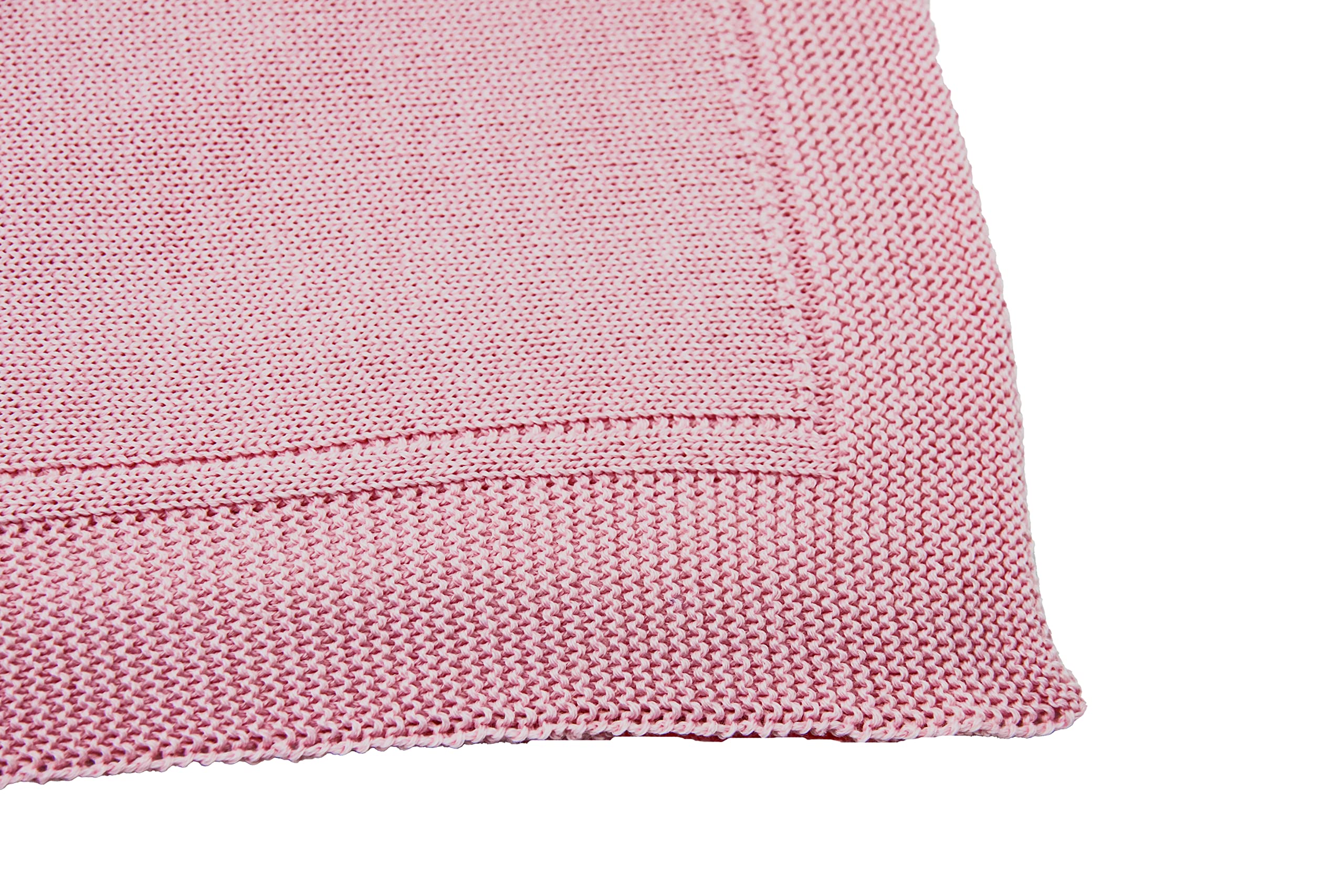 CLASSE77 Copertina in Lana Merino per Neonati con Babbucce e Cappello, Prodotto Artigianale, Made in Italy (Rosa)
