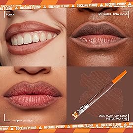 NYX PROFESSIONAL MAKEUP Duck Plump Plumping Lip Liner, Matte Pencil With Up To 10HR Wear, Subtle Touch (Deep Nude Lip Liner)