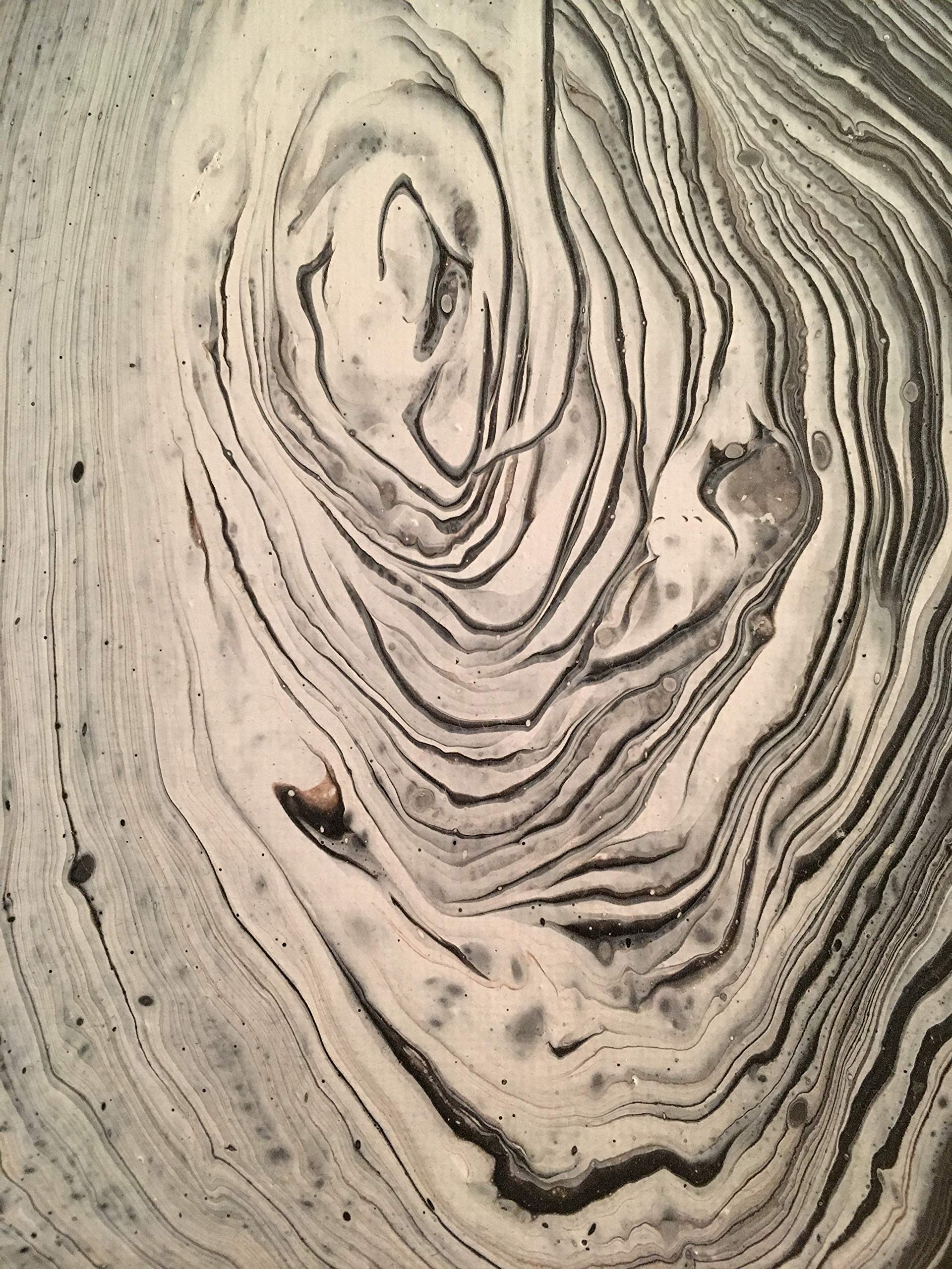 “The Old White Knot” // Acrylic Pouring, Abstract Art, Fluid Painting, 8 x 10 Canvas, “One of a Kind” Original Decor, Liquid Painting, Dirty Pour, Flow Art Black, Caramel, White and Burnt Sienna