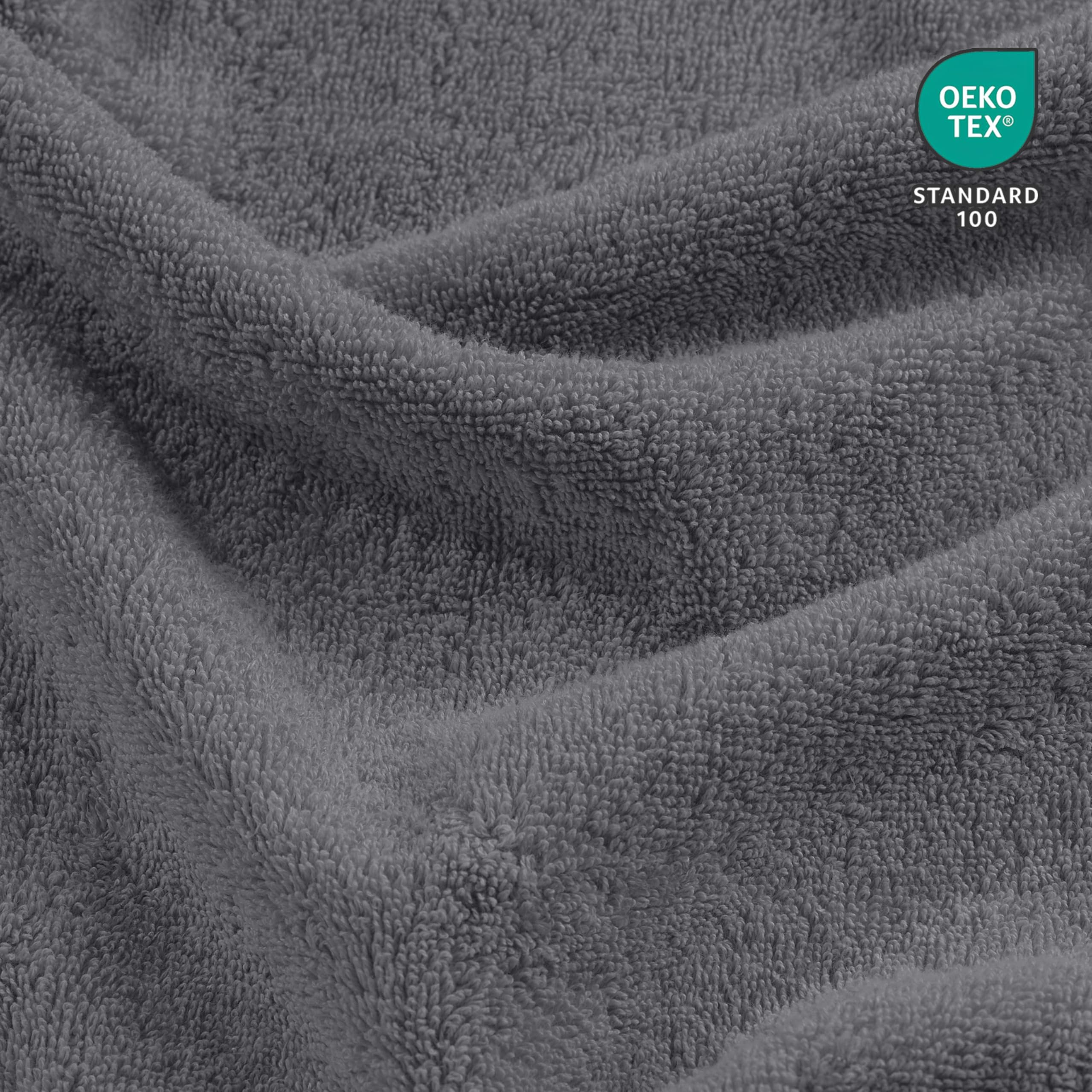 altego Saunahandtuch 100x180 cm Grau 100% Baumwolle - 500 g/m² Premium Qualität - Badehandtuch groß - Saunatuch groß – Badetuch XXL