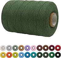 Vista 62 de JeogYong Cordón de macramé de un solo hilo 1mm x 426 yardas (1279 pies) Cuerda de algodón suave Hilo de macramé de 1 mm, suministros de macramé