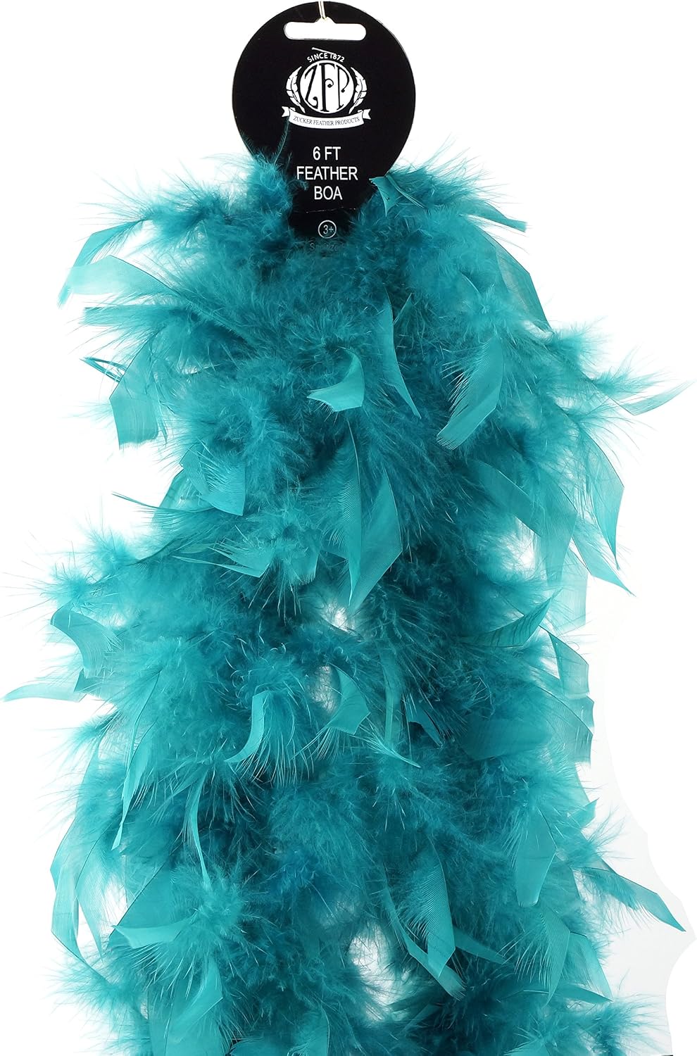 ZUCKER Feather Chandelle Boa - (72 Inch) Lightweight Feather Boas for Party- Roaring 20's Costume, Mardi Gras Boa