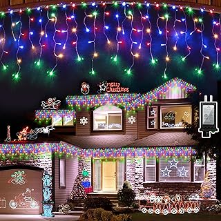 1620 LED 164ft Outdoor Christmas Lights, 12 Modes Dimmable Curtain Strin...