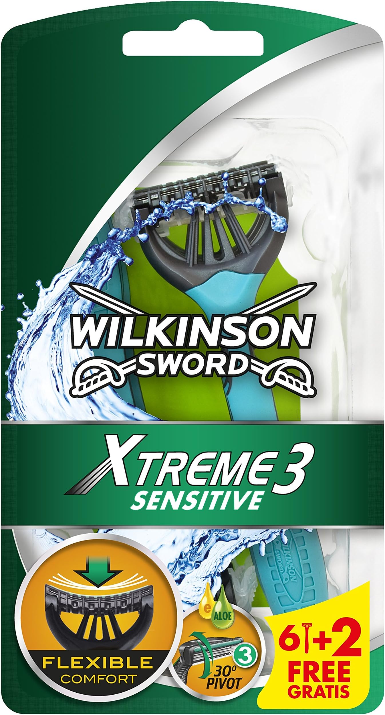 Amazon.com: Wilkinson Sword Xtreme 3 Sensitive Disposable Razor Pack of ...