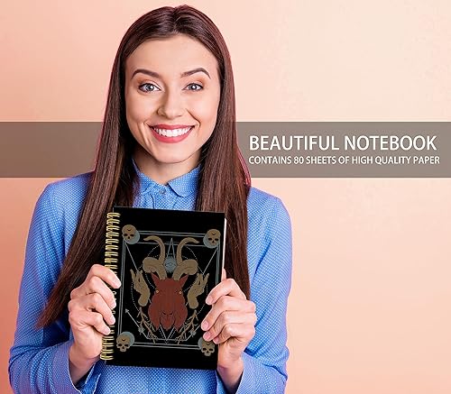 Miniatura 2 de Satan Gothic Journal Cuaderno  Diario de bruja, 5.5 x 8.3 pulgadas, cuaderno encuadernado en espiral de infierno satánico, regalos góticos, regalos
