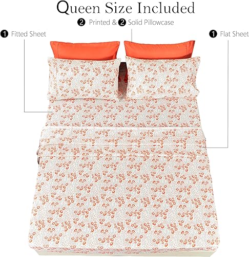 Miniatura 2 de American Home Collection Juego de sábanas de microfibra ultrasuave, doble cepillado, resistente a las arrugas y a las manchas, bolsillo profundo de