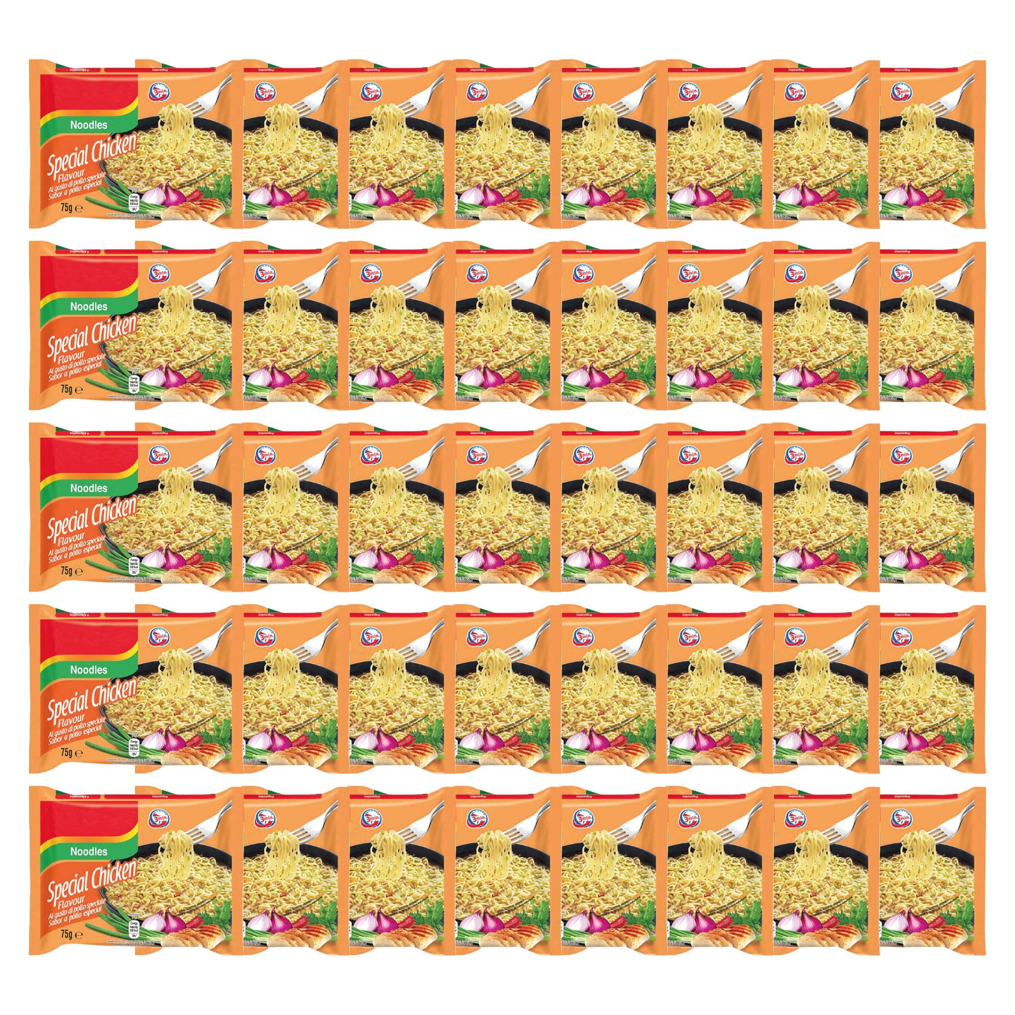 Instant Noodles Special Chicken - 75g (Pack of 40) | Authentic Indonesian Instant Noodles | Quick and Easy | Ready to Serve in Minutes