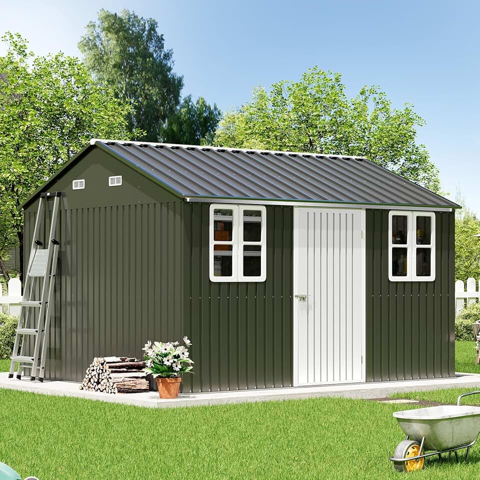 VanAcc 10 x 12FT Outdoor Storage Shed