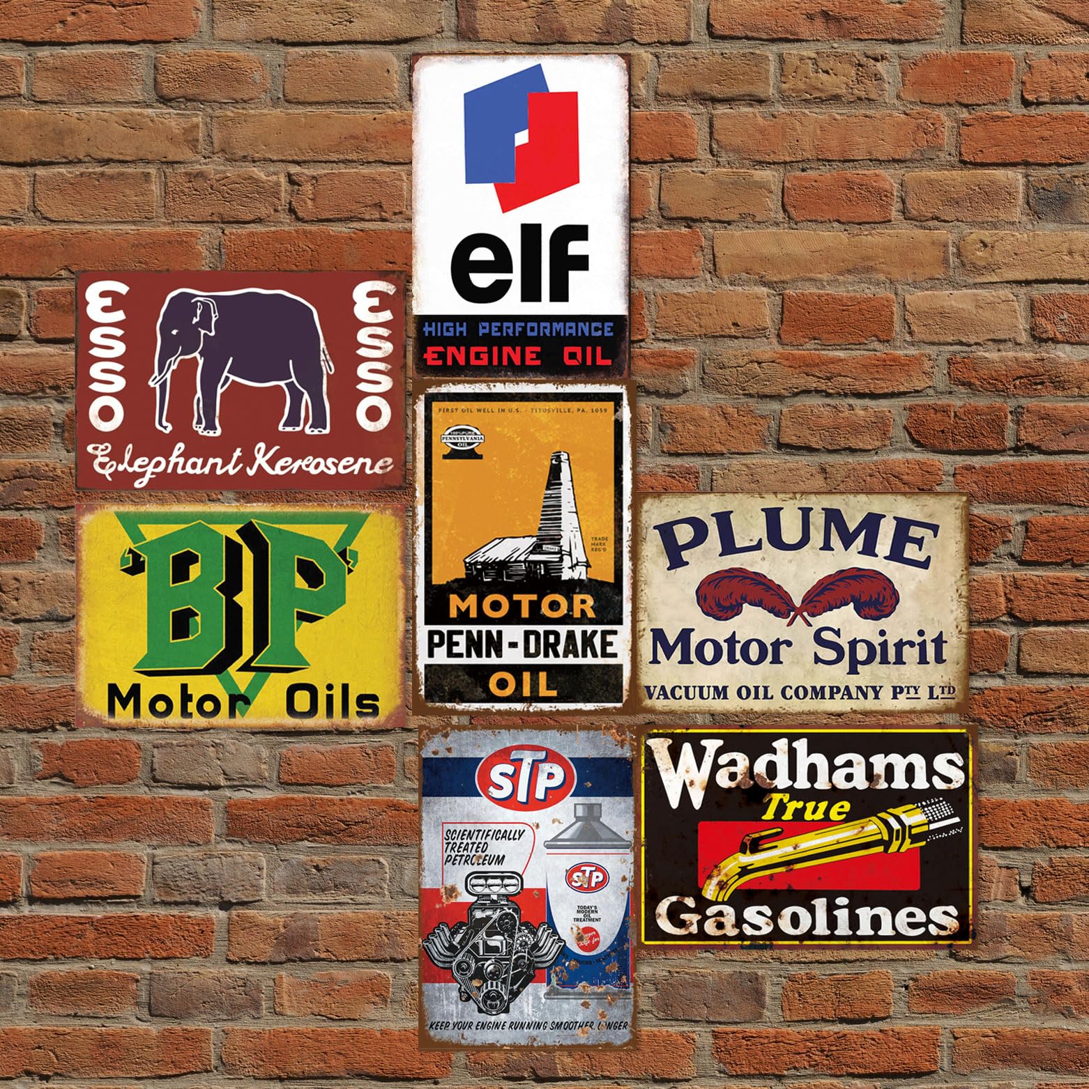 Amazon.com: 24 Pieces Reproduction Vintage Tin Signs, Gas Oil
