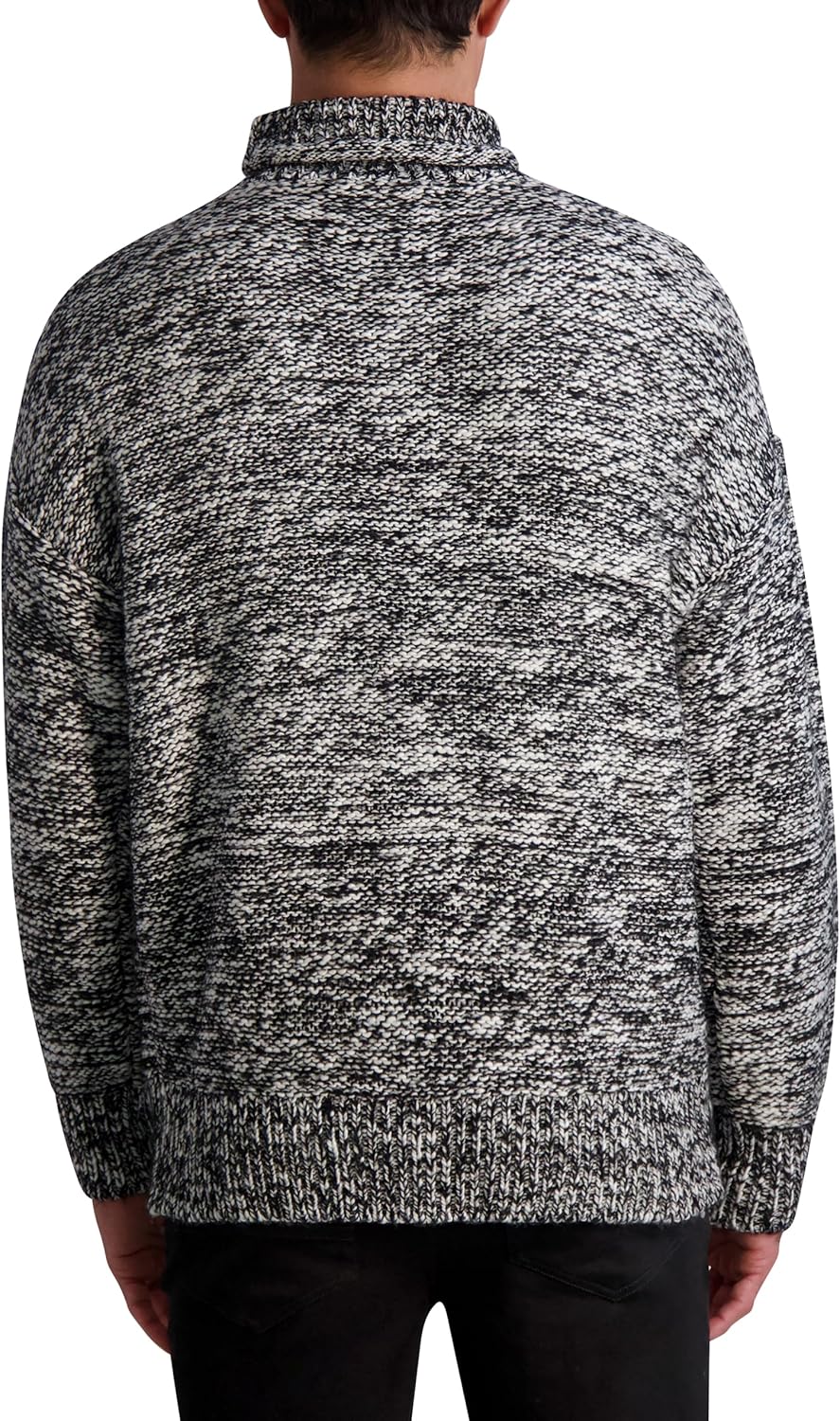 KARL LAGERFELD mens Long Sleeve Turtleneck Sweater - Image 3