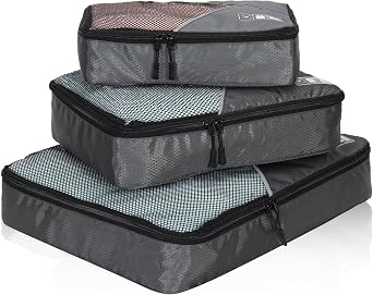 Hynes Eagle 3 Pieces Packing Cubes Set Travel Luggage Organizer Bag