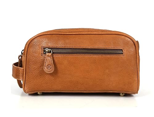 Miniatura 4 de Leather Toiletry Travel Pouch Leather Waterproof Dopp Kit By Aaron Leather Goods