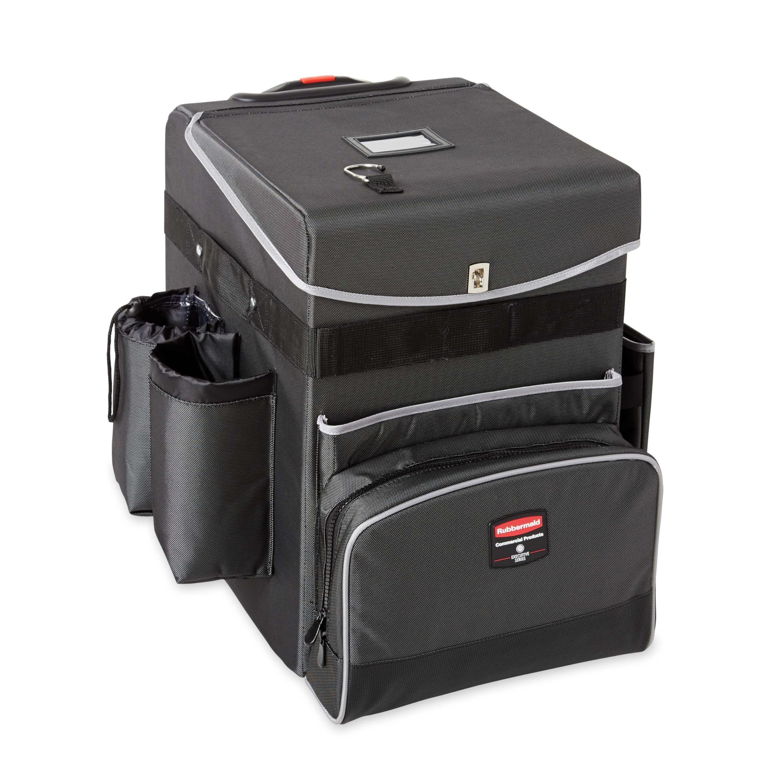 Rubbermaid Commercial Products Executive Quick Cart | Servicewagen zur Reinigung mit Rollen | Dunkelgrau, M