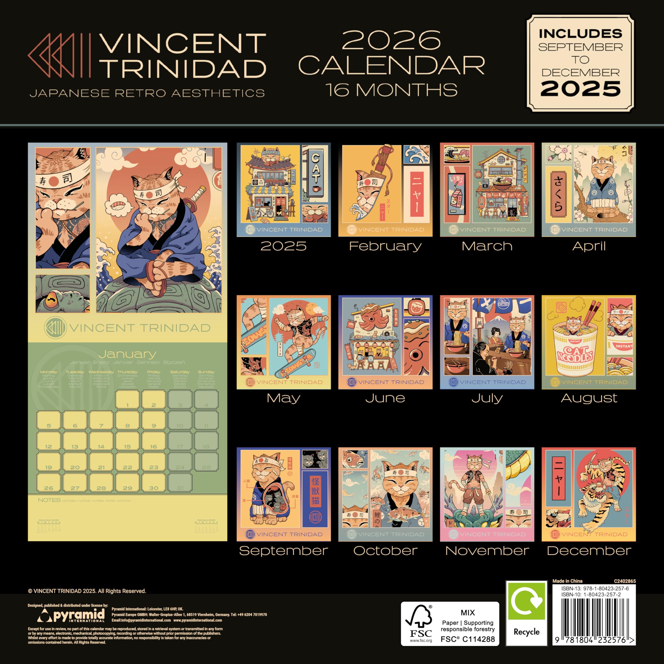 Vincent Trinadad 2026 Square Calendar