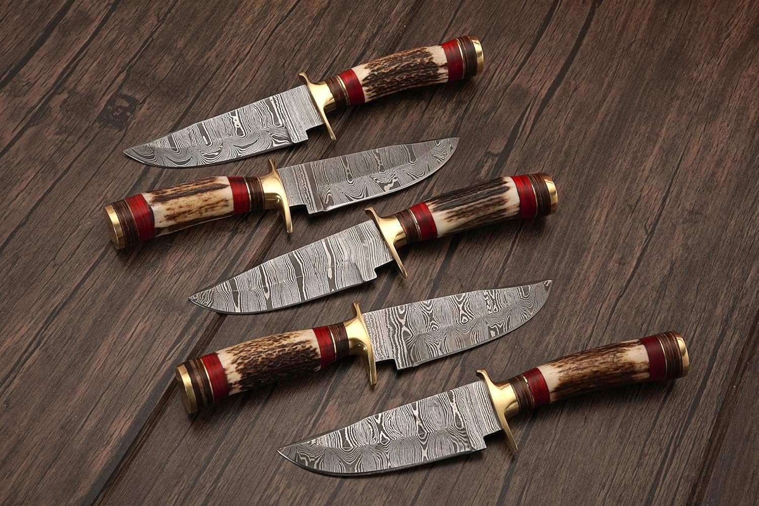 8 inch Handmade Personalized Damascus Knife set for Groomsmen gifts | Fixed blade knife for Survival, Camping, Bushcraft Ergonomic - Image 8