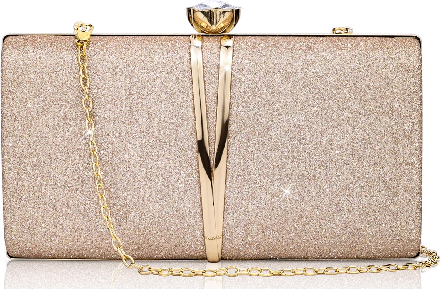 Farcauo Evening Bag Small Clutch Purses Leopard Purse Formal Wedding Handbag for Women Fashion Crossbody Bags With Chain