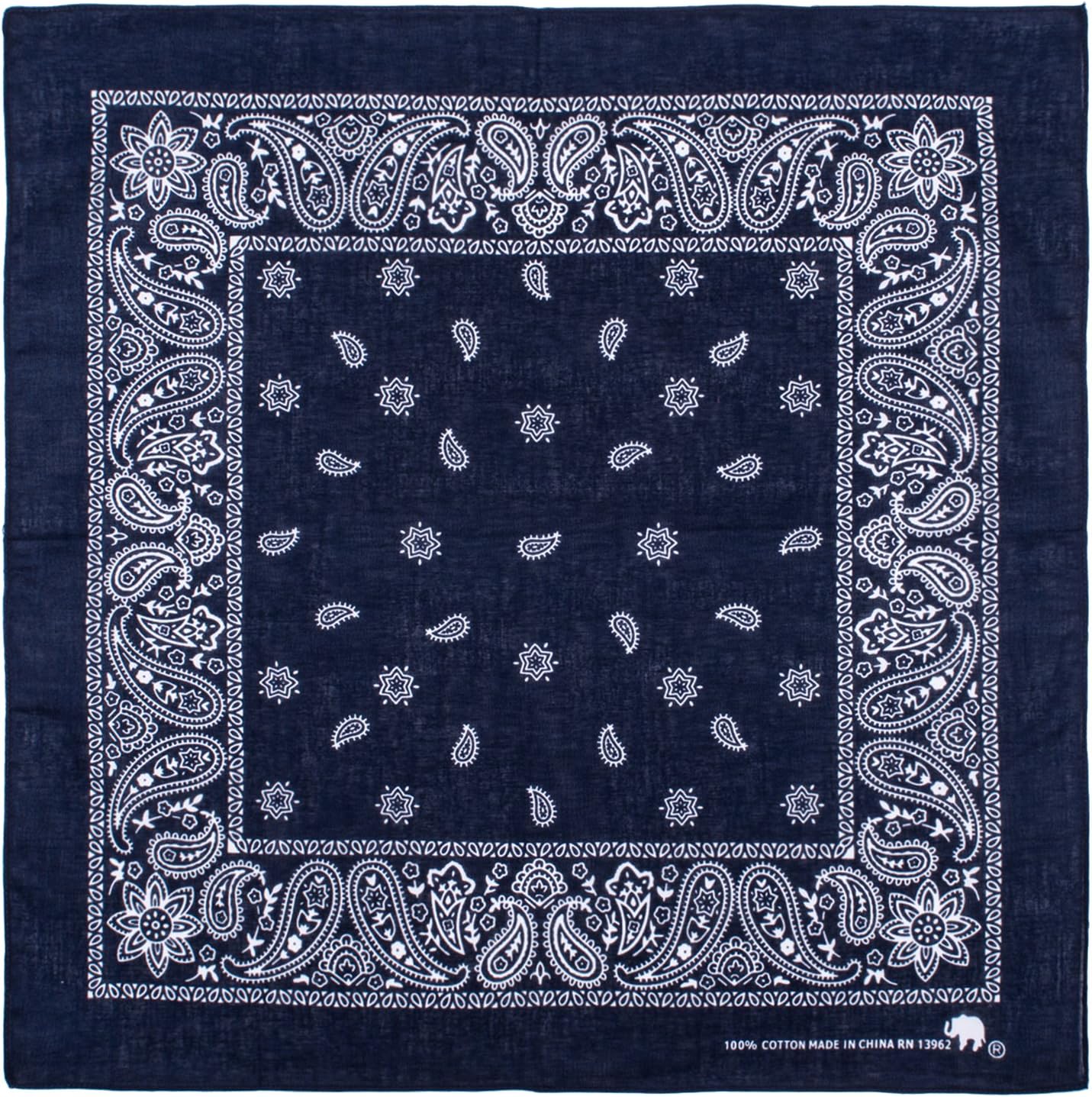 Elephant Brand Bandanas 100% cotton since 1898-12 Pack (Navy) - Image 2