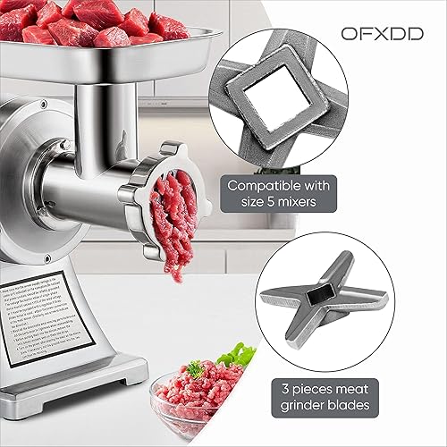 Miniatura 3 de Accesorios universales para moler carne a mano - SIze #5 - Cuchillas de acero para amoladora eléctrica - Cuchillo de repuesto para corte