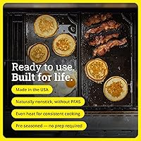 Vista 4 de Lodge - Parrilla reversible de hierro fundido pre-sazonado (16.75 in), color negro