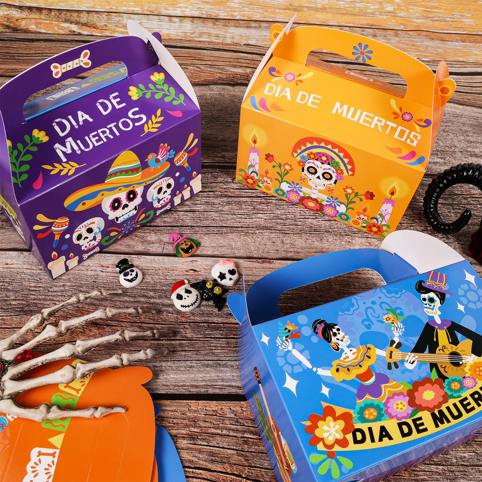 Amazon.com: HOWAF 12pcs Dia De Los Muertos Party Treat Boxes, Day 