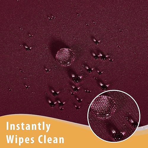 Miniatura 3 de Obstal Paquete de 2 fundas de mesa ajustables para mesas de 6 pies, resistente al agua, lavable, tela de poliéster, rectangular, protector para