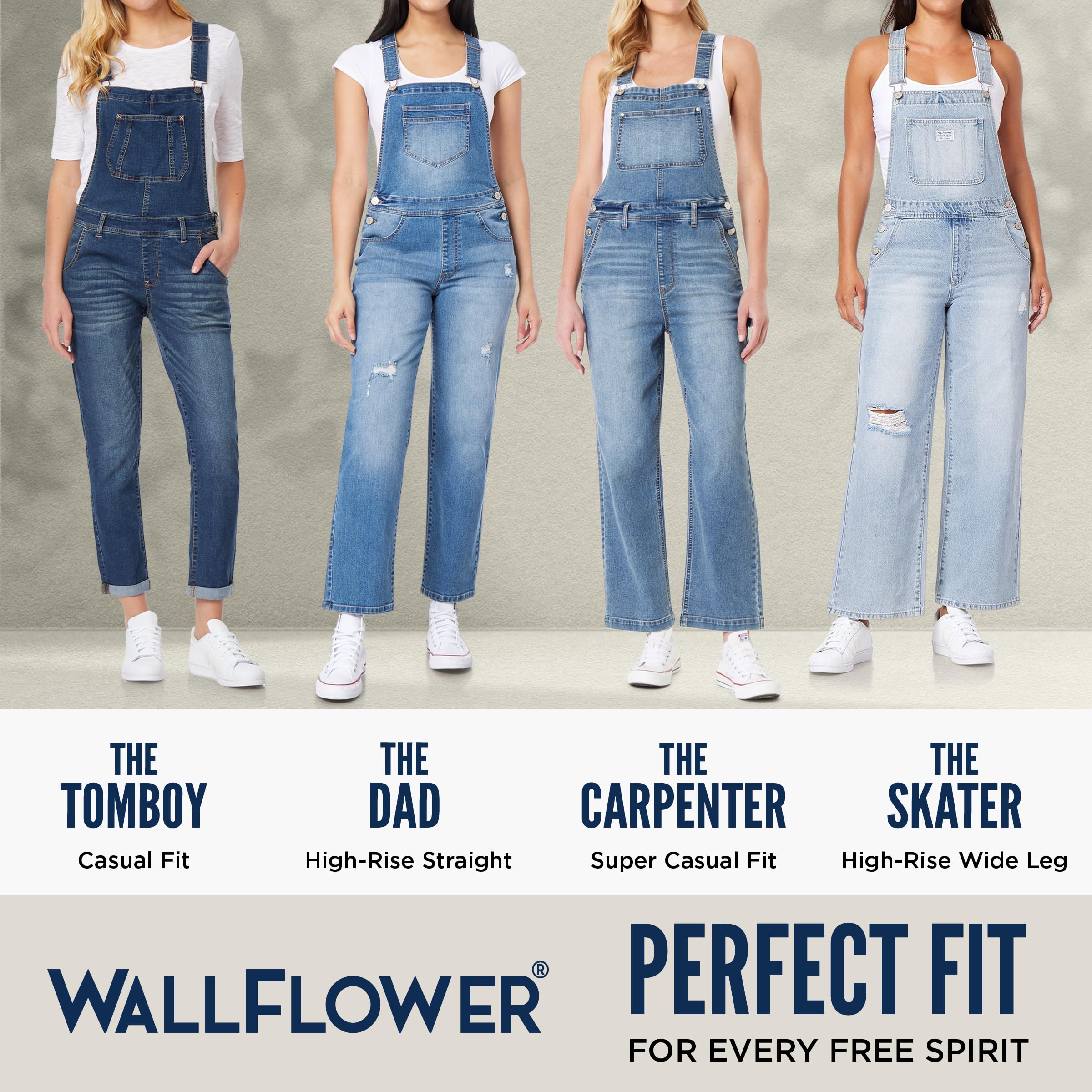 WallFlower Tomboy Denim Overalls Salopette Femme (lot de 1)