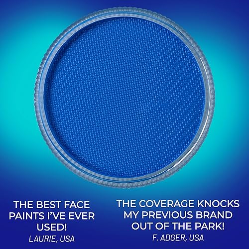 Miniatura 8 de Pintura que brilla en la oscuridad pintura fluorescente del calamar azul para la cara y el cuerpo para luz UV y negra juego de 8 colores de pintura