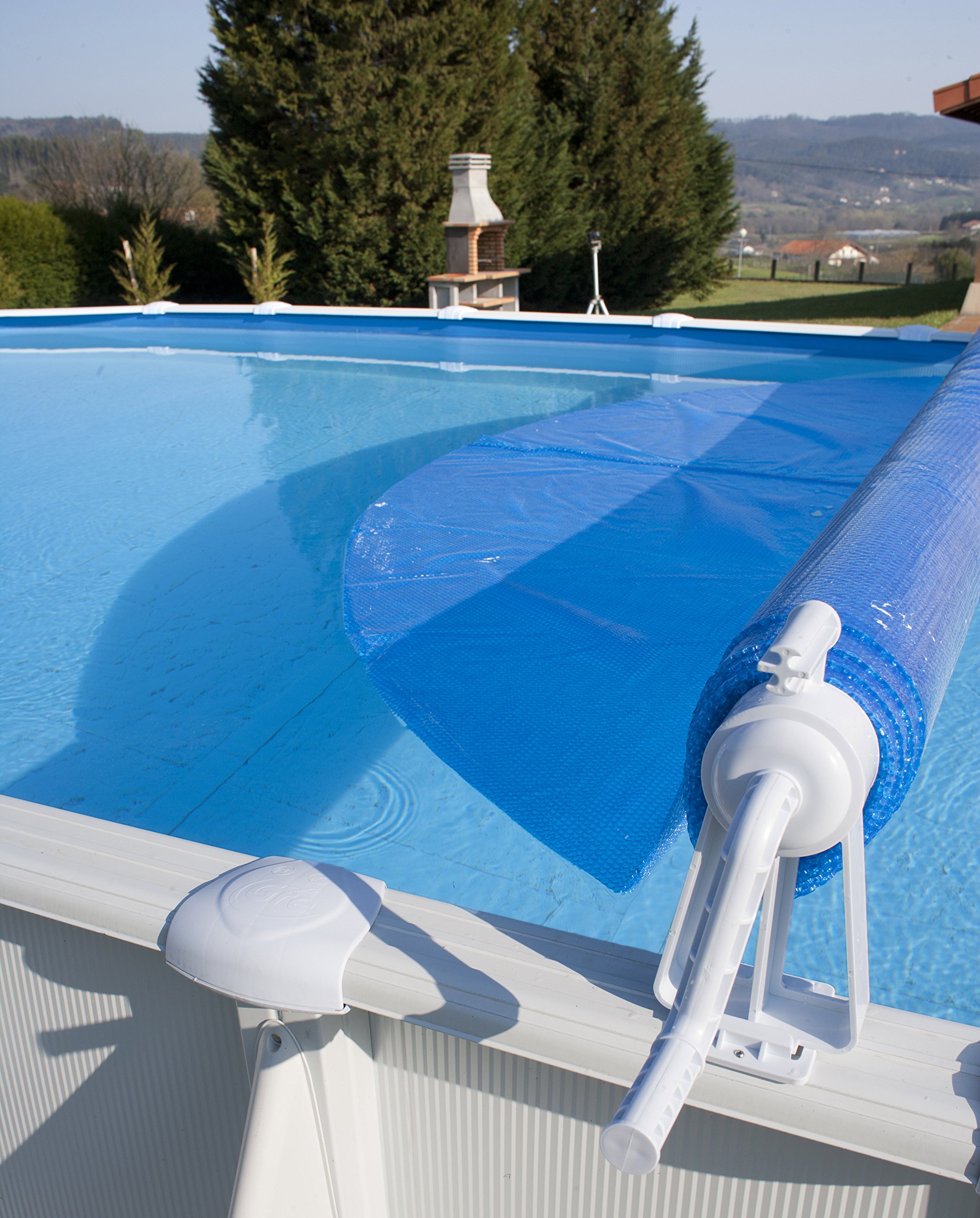 Gre 40135 - Teleskopischer Aufroller für aufgestellte Pools, maximale Breite 6 m, Aluminium
