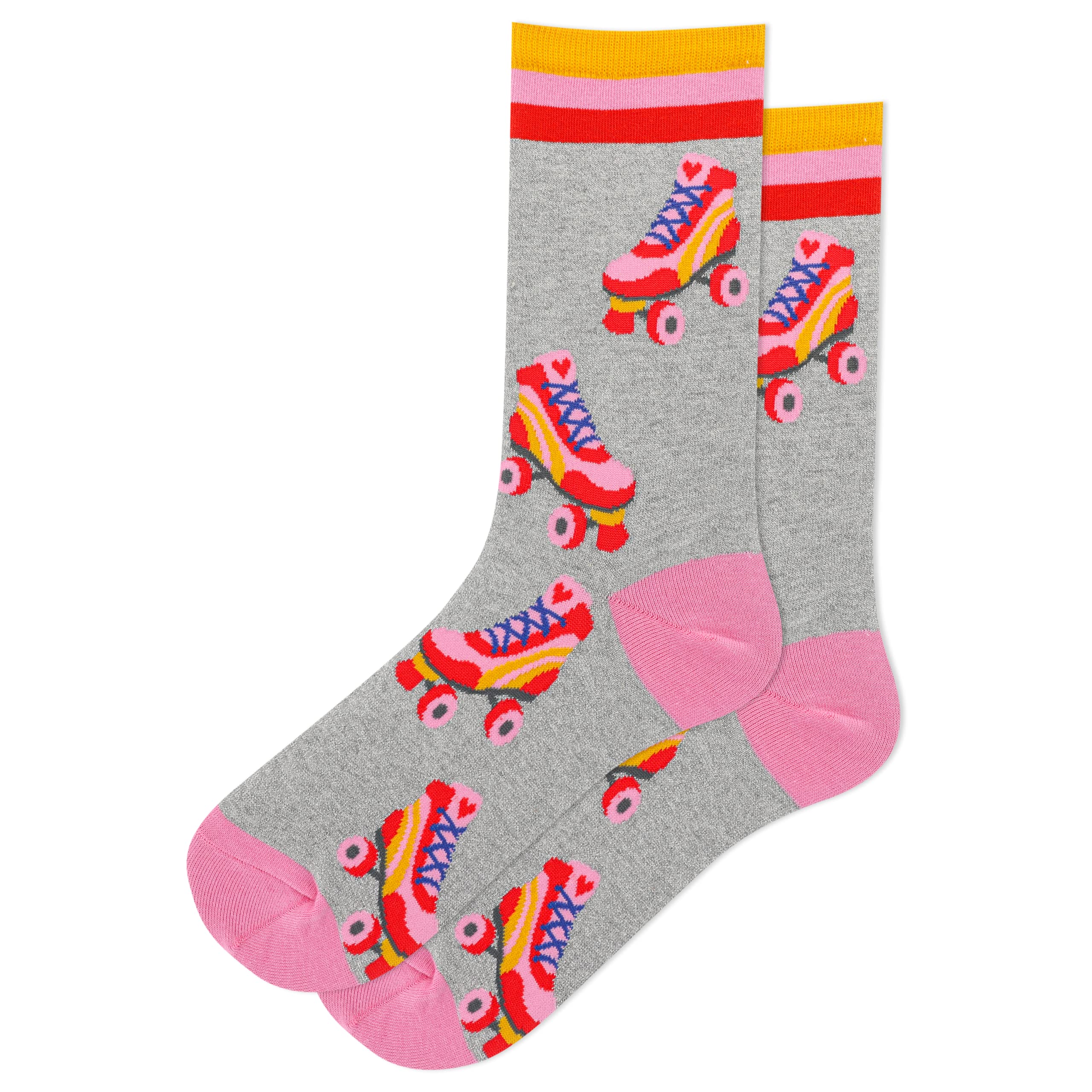 Hot SoxWomens Roller Skate Metallic Crew Socks