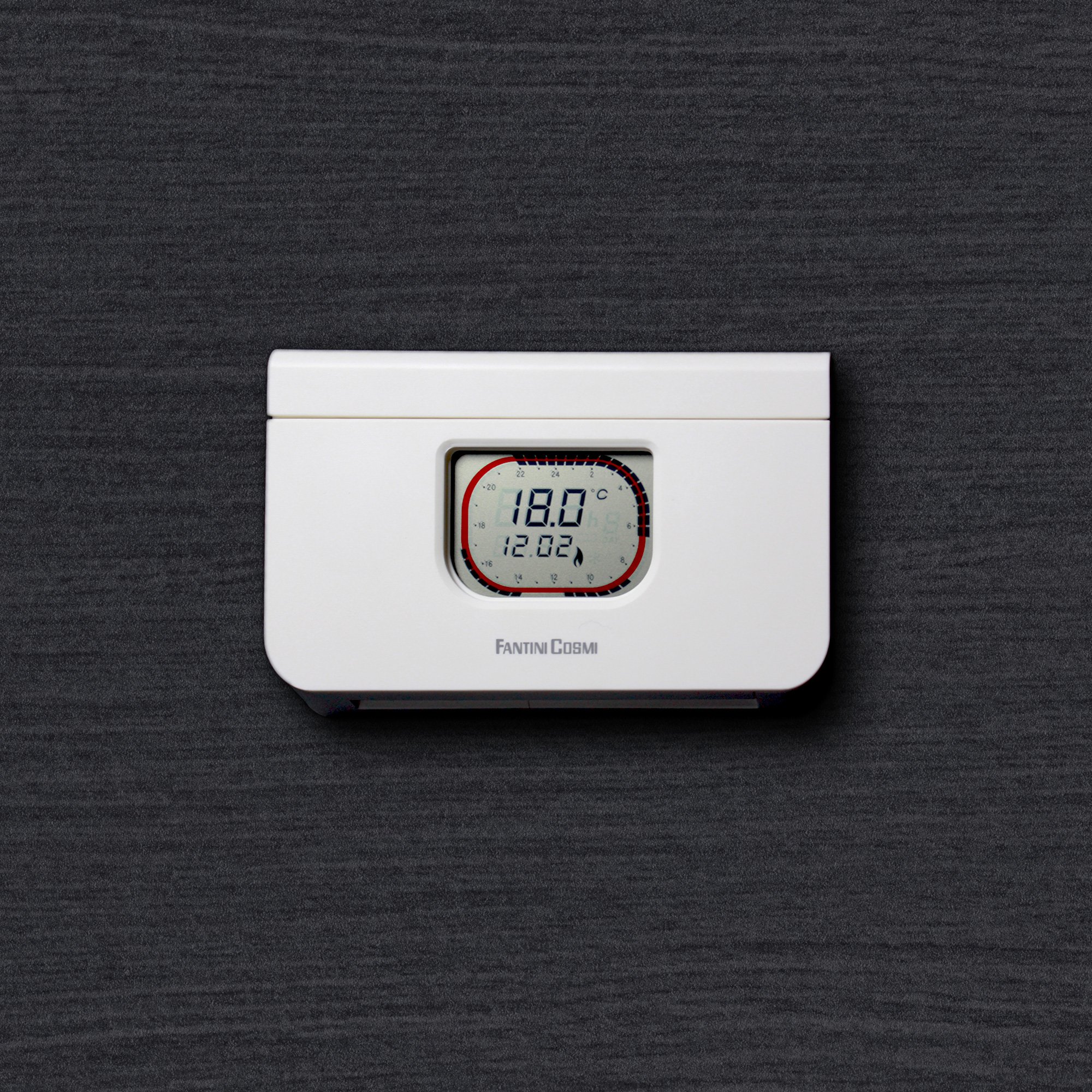 Fantini Cosmi C58 Cronotermostato Giornaliero a Batterie, Bianco