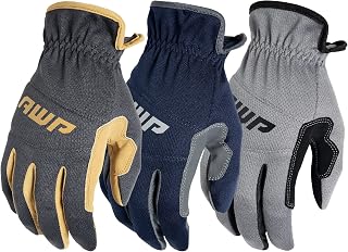 AWP Performance Utility Work Gloves for Men and Women, Touchscreen Compatible, X-Large, 3 Pair Pack